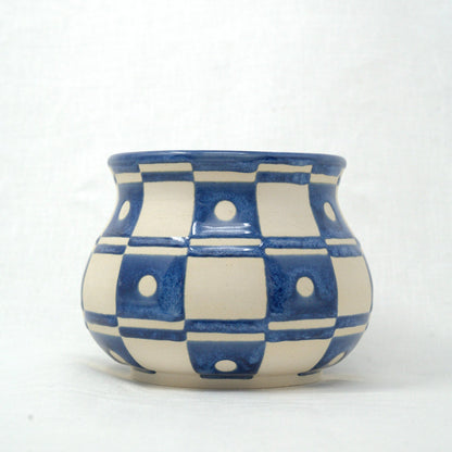 Checker Dot Vase - Ocean