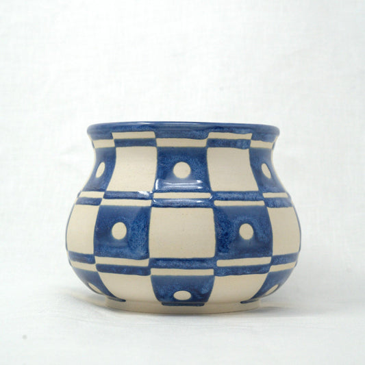 Checker Dot Vase - Ocean
