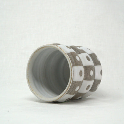 Checker Dot Bubble Vase - Cookie&Cream
